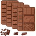 Food Grade BreakApart Chocolate Molds Set of 4 Packs NonStick