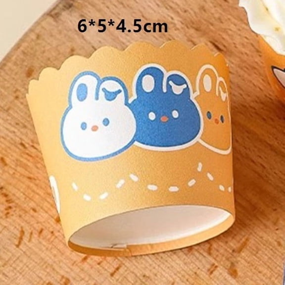 Food Grade Cartoon Cake Cups - 25 Disposable High Temperature Resistant Baking Cups for Kids' Birthday Parties