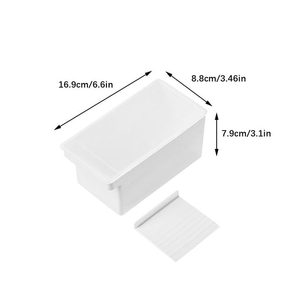 Food-Grade Cheese & Seasoning Storage Box with Flip Lid & Built-in Cutter - 200G Capacity, Precise Measuring for Baking & Grilling, Refrigerator Safe