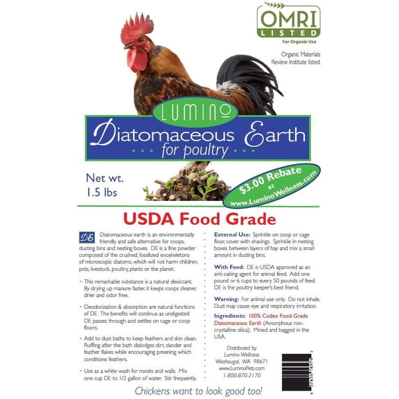 Food Grade Diatomaceous for Poultry 1.5 lbs