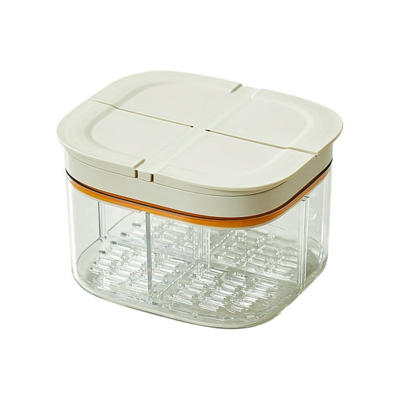Food Grade Draining Salad Storage Box, Leakproof Fresh Keeping Container with Colander, Microwave Dishwasher Safe Veggie Fruit Container, Multi-Compartment Bento Box