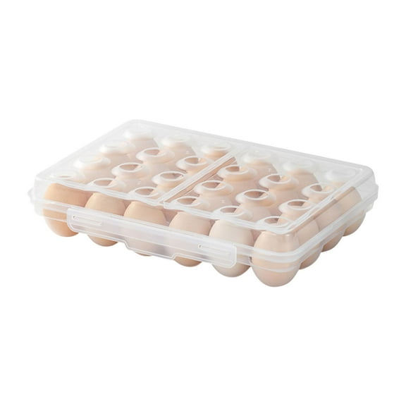 Food Grade Egg Storage Box for Refrigerator, Portable Stackable Kitchen Organizer, Scientific Design to Prevent Breakage, 30.5x21x6.9cm Household Solution