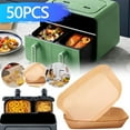 thumbnail image 1 of Food Grade Fryer Paper Special Paper Oil Absorbing Paper Tray Oil And Non Stick Circular High-temperature Paper Baking Pad Paper(50Pcs), 1 of 7