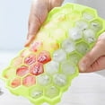 thumbnail image 1 of Food Grade Honeycomb Ice Cube Tray with Lid,Dishwasher & Microwave Safe, Stackable Compact Design for Quick Freezing, Non-Diluting Mini Cubes for Coffee, Cocktails, Baby Food (8.1x4.7 Inches) green, 1 of 7