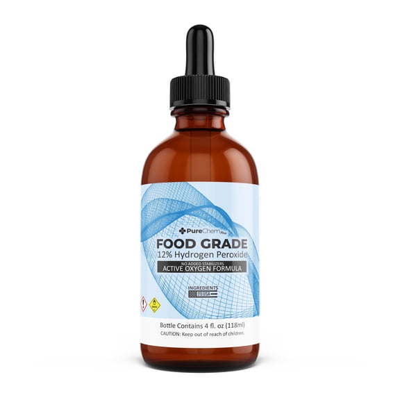 Food Grade Hydrogen Peroxide 12% Dropper Bottle - All Purpose Oxidizer