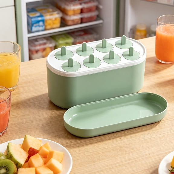 Food Grade Ice Pop Mold with Lid Reusable Popsicle Mold Homemade Frozen Treat Maker Ice Cream Mold for Fruit Yogurt Juice Dessert Freezer Kitchen Accessories