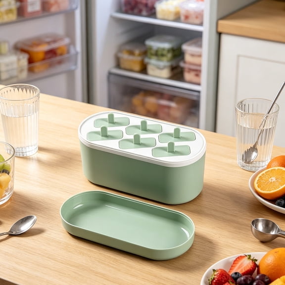 Food Grade Ice Pop Mold with Lid Reusable Popsicle Mold Homemade Frozen Treat Maker Ice Cream Mold for Fruit Yogurt Juice Dessert Freezer Kitchen Accessories