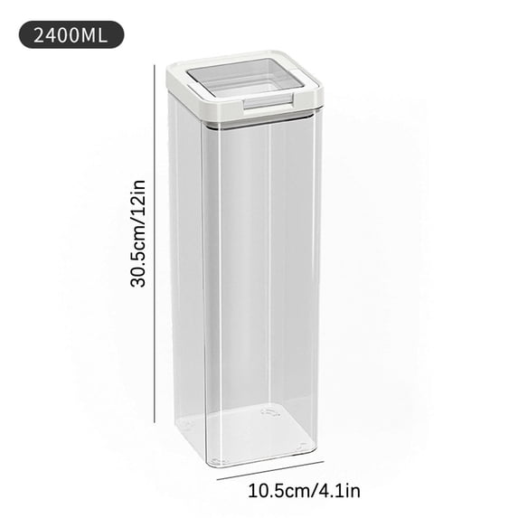 Food Grade Kitchen Grain Storage Jars | Transparent Airtight Containers with Sealing Lids | 800ml, 1200ml, 1600ml, 2000ml Capacity Options for Dry Food