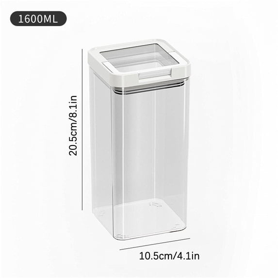 Food Grade Kitchen Grain Storage Jars | Transparent Airtight Containers with Sealing Lids | 800ml, 1200ml, 1600ml, 2000ml Capacity Options for Dry Food