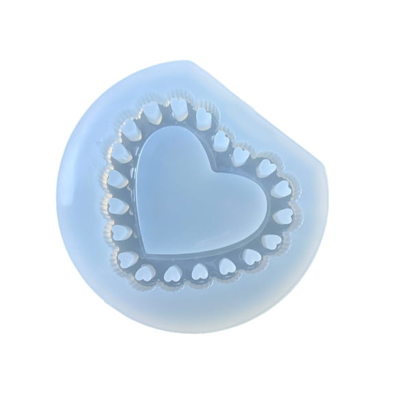 Food Grade Love Heart Pendant Mold Reusable Epoxy Casting Tool for DIY Crafts