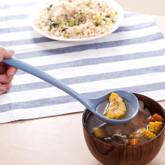 Food Grade Non Stick Soup Ladle, Heat Resistant Plastic Stir Fry Spoon for Kitchen Cooking and Serving
