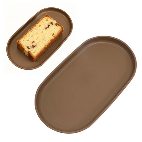 Food Grade Oval Dessert Tray Decorative Dining Tray Breathable Snack Server Multipurpose Kitchen Storage Dish Easy-Clean Food Holder Reusable Food Serving Platter Smooth Edge Dinner Serving Plate