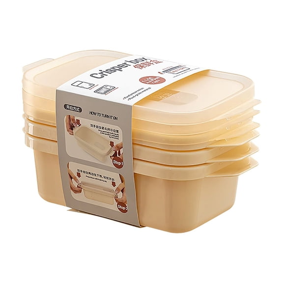 Food Grade Plastic Airtight Containers for Fridge, 300ml BPA-Free Microwave Freezer Safe Storage, Clear Seal Lid Meal Prep Box