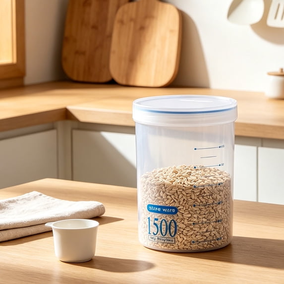Food Grade Plastic Airtight Storage Jars, Multi Purpose Kitchen Sealed ...