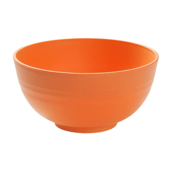 Food Grade Plastic Cereal Bowl 5.9x3.0in, Microwave Dishwasher Safe Large Capacity Single Pack for Kitchen Dining (Orange)