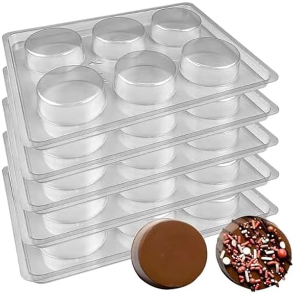 Food-Grade Plastic Chocolate Covered Mold for Oreo Cookies - 5 Pack (6 Cylinders Each) | Mold for Chocolate, Candy & Soap Making$$Home Decor, Kitchen, & Other
