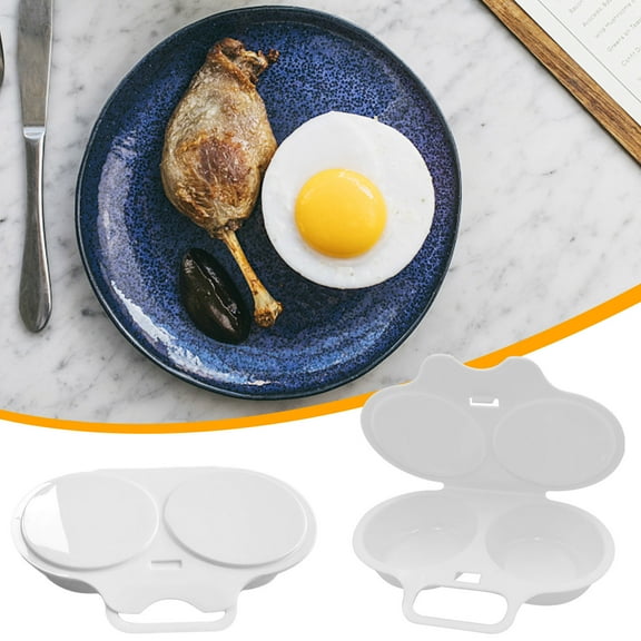 Food-Grade Plastic Microwave Omelette Maker | Quick Egg Cooker for Poached & Scrambled Eggs | Easy Flip Design & Simple Cleanup | 16x11.5x3cm Kitchen Gadget