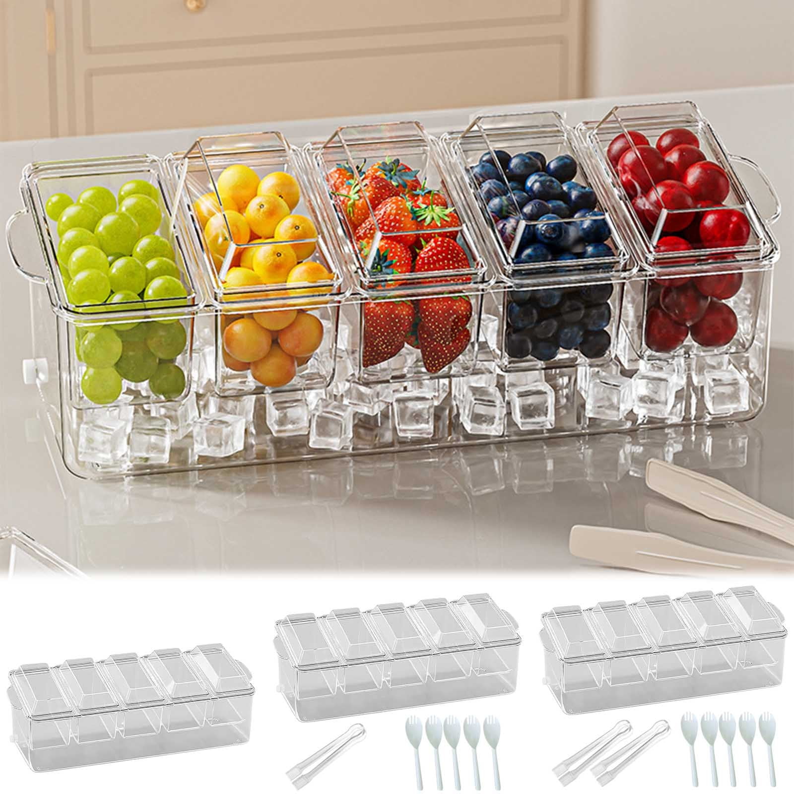 Food Grade Plastic Picnic Box, Multi-Compartment Chilled Storage ...