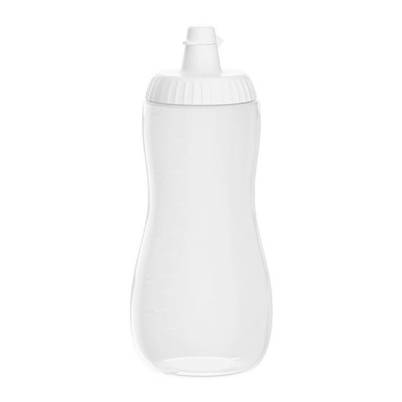 Food Grade Plastic Squeeze Bottle For Sauces Dressings And Condiments Holds 16.9 Ounces With Tip For Controlled Dispensing