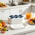 thumbnail image 1 of Food Grade Popsicle Mold with Lid, Reusable Ice Maker Tray for Homemade Frozen Treats, Fruit Puree, Yogurt, and Pudding, Easy Release Silicone Bar Mold for Freezer, 1 of 6