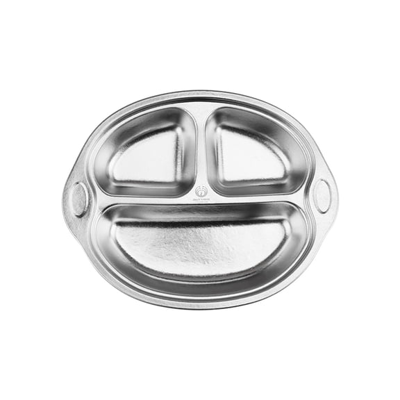 Food Grade Pure Titanium Children's Divided Plate Antibacterial Kids Dinner Tray Baby Breakfast Tableware Dish