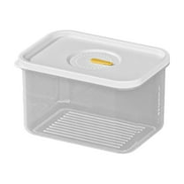 Food-Grade Refrigerator Storage Box, Airtight Freezer Container with Lid – Stackable Kitchen Organizer for Veggies, Meat, and Leftovers(5.4×3.9×3.4")