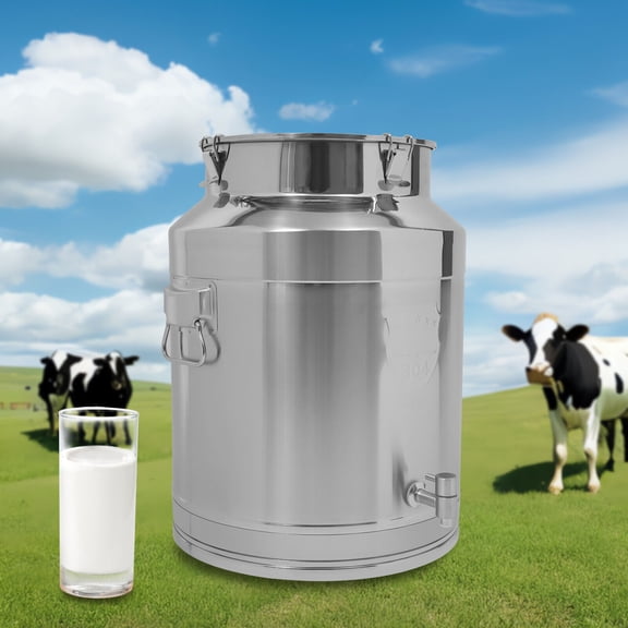 Food Grade Round Barrel 64L Stainless Steel Milk Bucket Milk Jug Milk Can Sealed
