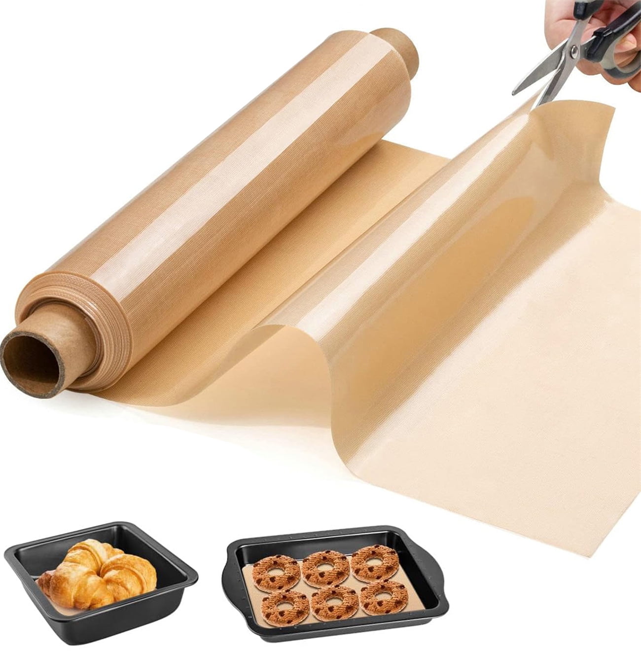 Food Grade Silicone Baking Mats,Bexikou Countertop Protector Mat, Washable Oil-Proof Refrigerator Liners,Heat Resistant Pastry Mat for Cookie Bread Baking Cooking,11.8IN x 6FT