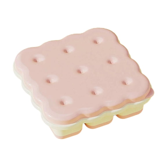 Food Grade Silicone Bottom One-Press Release Ice Cube Tray - Cookies-Shaped Ice Mold for Making Cocktails and Cold Drinks