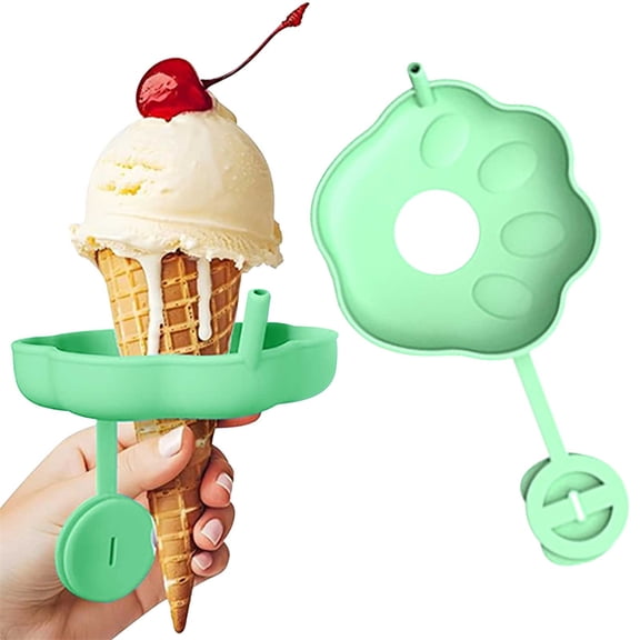Food Grade Silicone Drip-Proof Popsicle Holder Stand For Ice Cream Snacks Orange 1 Count