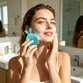 thumbnail image 1 of Food Grade Silicone Facial Cleansing Brush, Soft Zoned Bristle Massage Tool, Portable Waterproof Face Scrubber, Gentle Cleaner for Deep Pore Cleansing, Oil Removal for Home,Daily Skin Care, 1 of 6