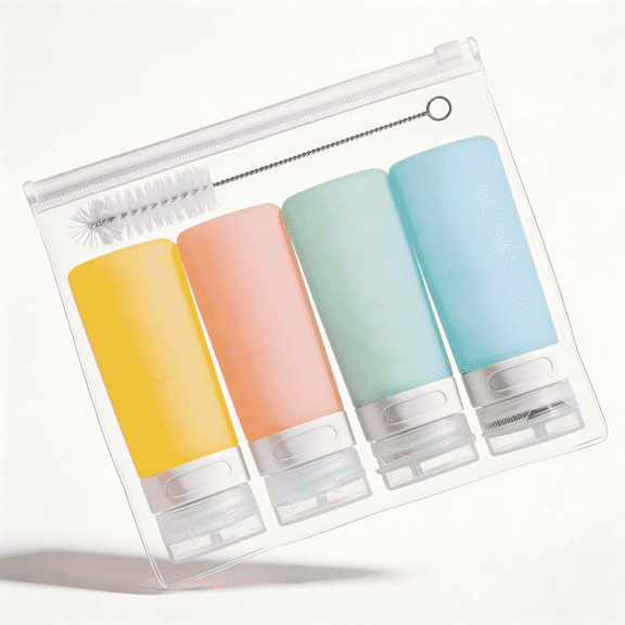 Micebay Condiment Squeeze Bottles for Sauces, 3 oz Leakproof Sauce Bottle for Meal Prep, Travel, and Bento Boxes, 4 Pack, Candies