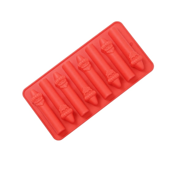 Food Grade Silicone Mold for Baking Santa Claus Magic Wand Shape Nonstick Flexible Mousse Cake and Chocolate Mold Easy Release