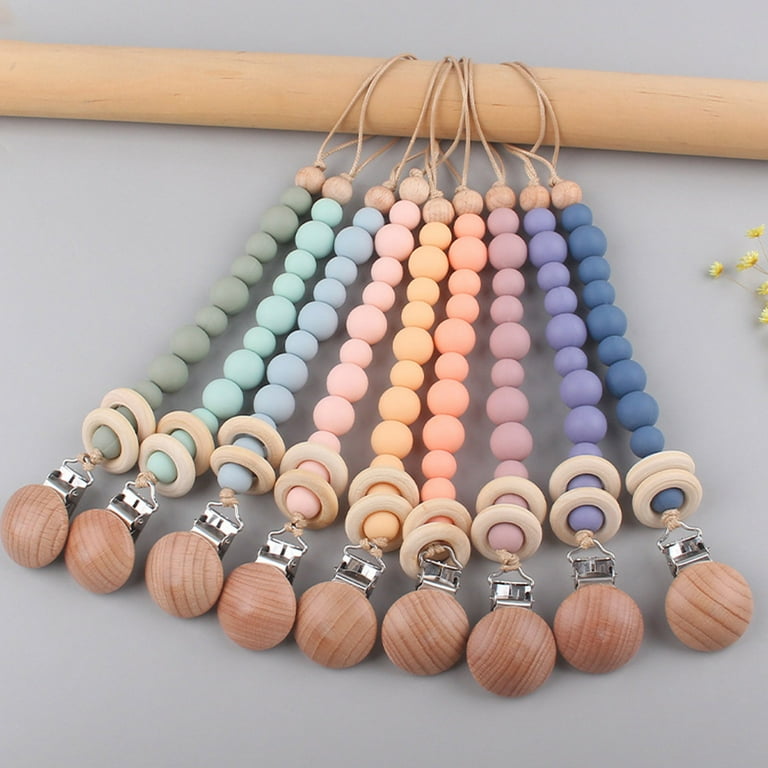 Food Grade Silicone Pacifier Chain No Sharp Edges Baby Infant