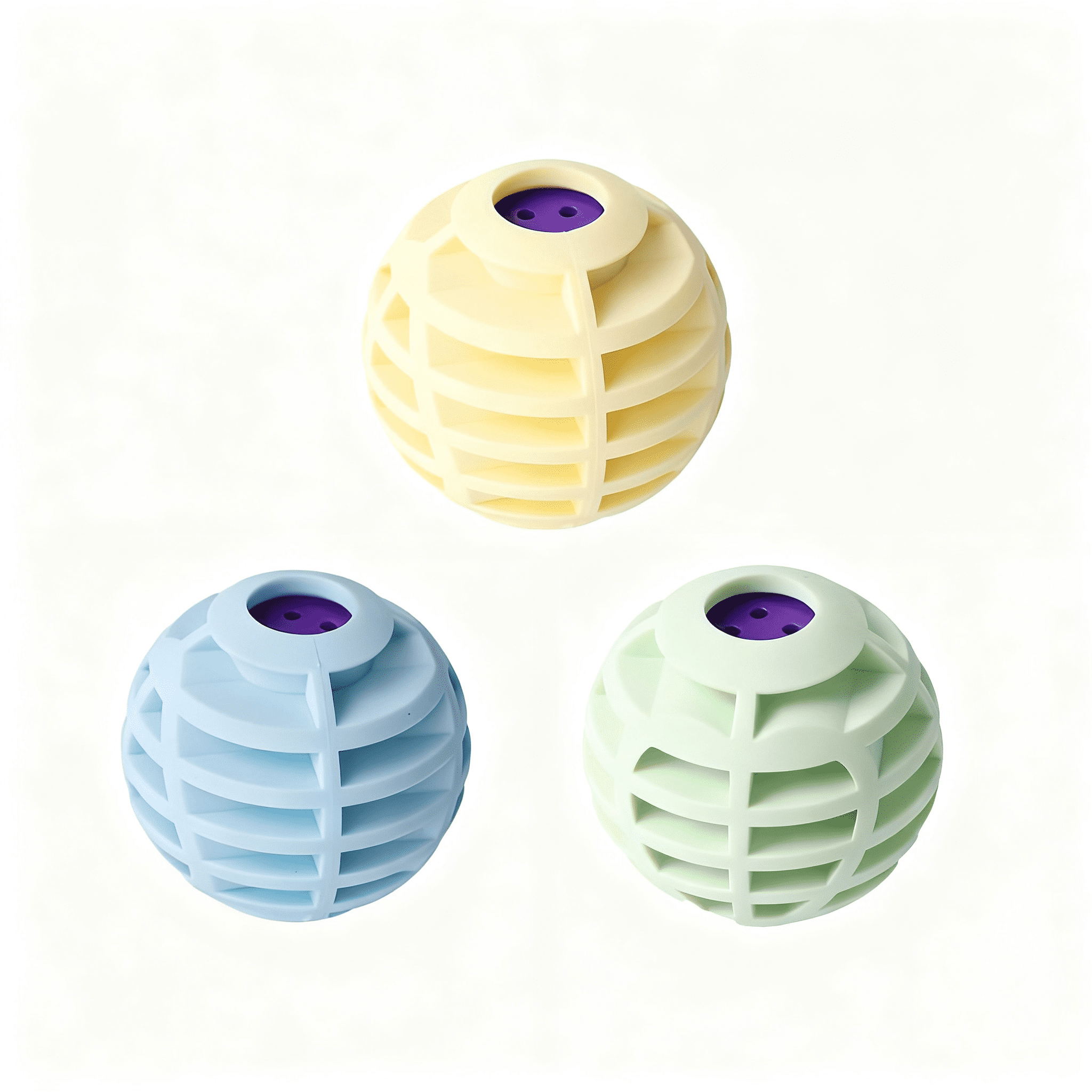 Food Grade Silicone Pet Interactive Sound Ball, Macaron Color Squeaky Toy, 76g Durable Chew Toy for Dogs Puppies Indoor Outdoor Play