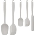 thumbnail image 1 of Food Grade Silicone Rubber Spatula Set, 5 Pcs BPA-Free Kitchen Cooking Baking Mixing Utensil Sets, High Heat Resistant Non Stick Dishwasher- Khaki, 1 of 8