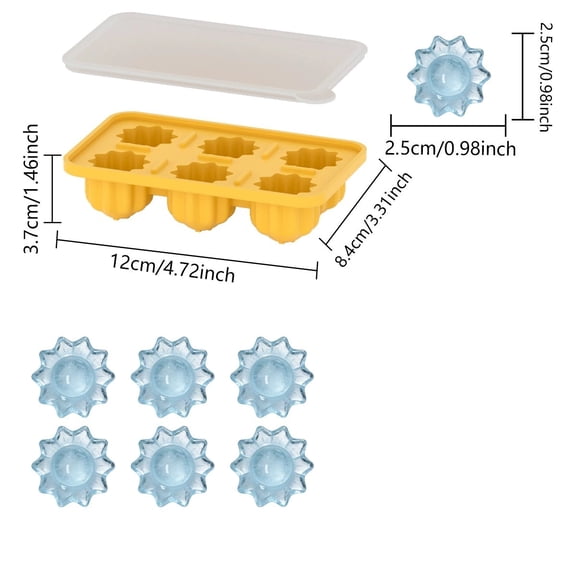 Food Grade Silicone Sun Ice Cube Mold - Creative Ice Maker for Drinks and Parties