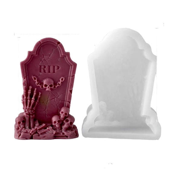 Food Grade Silicone Tombstone For Creative Making And Halloween Party Decorations