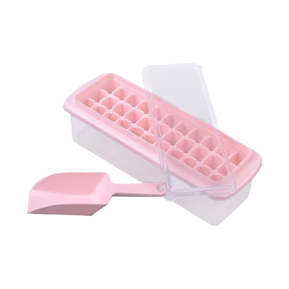 Food Grade Silicone Tray With Secure Lid And Large Capacity Storage Container For Clear Square Cubes