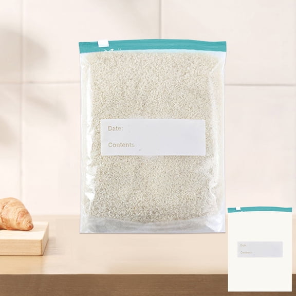 Food-Grade Sliding Lock Food Storage Bags, Flash Sealed Airtight, Refrigerator Freezer Zipper Bags - 15 Pack, 12.6 x 10.43 Inches, Clear Plastic