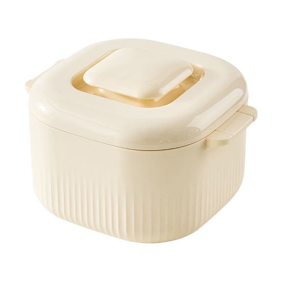 Food Grade Square Steamed Rice Container, , 1.7L, Double-Layer Insulation, Leakproof, Microwave Safe, Size 20x18cm, Ideal for Fitness Meals, Lunch, High-Temperature Resistance.
