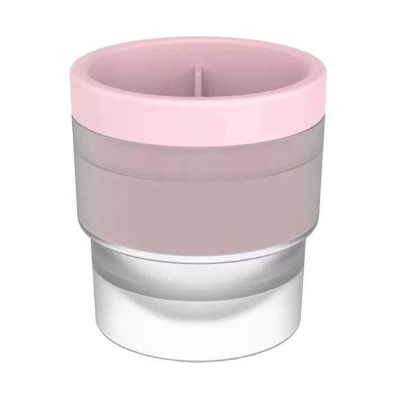Food Grade Stackable Slow Melting DIY Ice Ball Mold For Cocktail Whiskey 2.5 Inch Big Ice Sphere Maker Easy Release For Drinks Pink