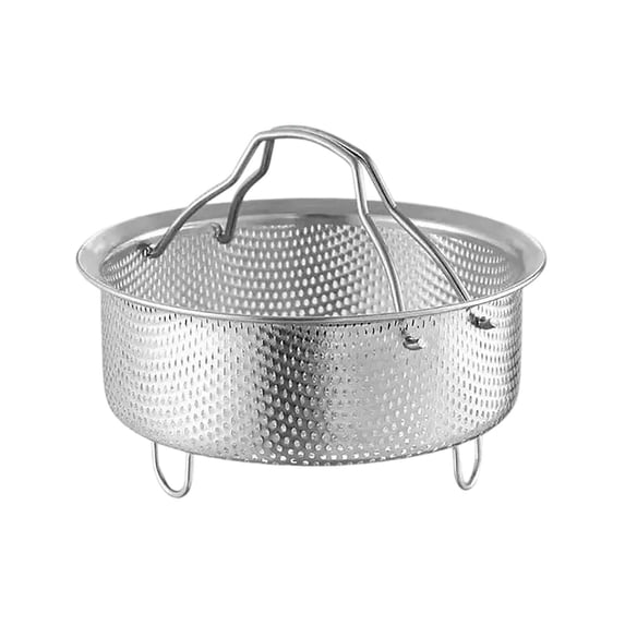 Food Grade Stainless Steel Steamer with Carrying Handle, Three Leg Stand for Eggs, Vegetables and Fruits