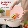thumbnail image 1 of Food Grade TPU Double Sided Cutting Board, Scratch Resistant Non Slip Chopping Mat, Hanging Drip Dishwasher Safe Kitchen Prep Board for Meat, Vegetables, Fruits, 4 Soft Pastel Color Selections, 1 of 6