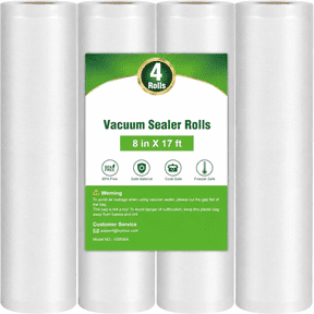 Carestrong Vacuum Sealer Bags for Food, 4 Pack 4 Rolls 8" x 17' Commercial Grade BPA Free Bag Rolls, Vacuum Sealer Bags for Food Vac Bags for Storage and Sous Vide Cooking