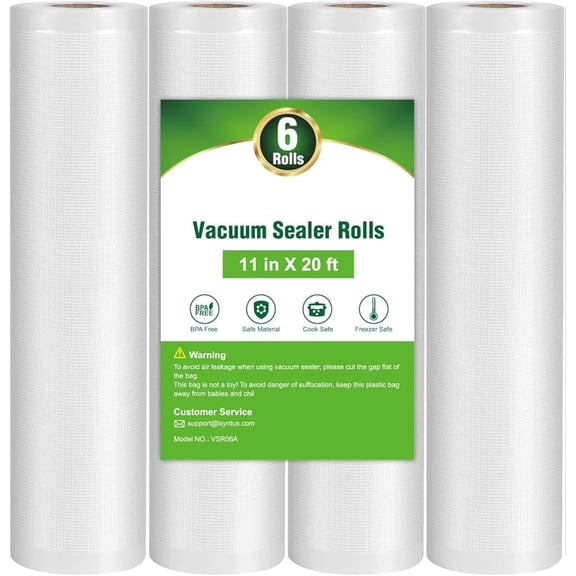 Carestrong Vacuum Sealer Bags for Food, 4 Pack 4 Rolls 8" x 17' Commercial Grade BPA Free Bag Rolls, Vacuum Sealer Bags for Food Vac Bags for Storage and Sous Vide Cooking
