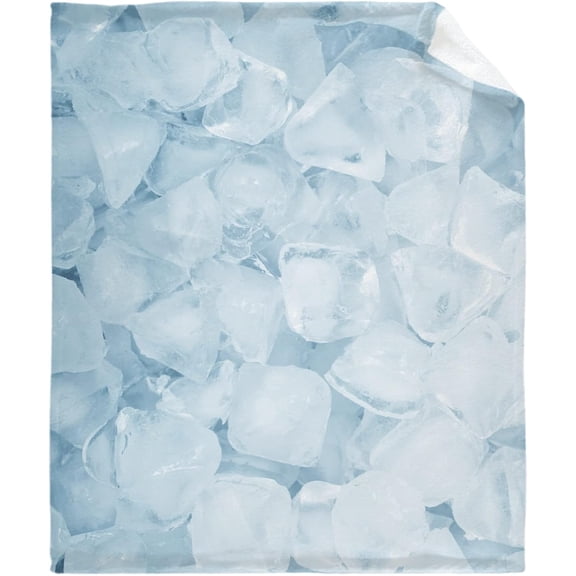Food Ice Cube Blanket Cozy Soft Lightweight Flannel Throw Blanket for Bed Sofa Travel All Season 50"x40"