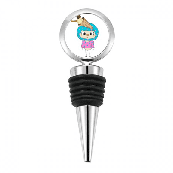 Food Icecream Ice Sweet Summer Cool UU Bottle Stopper Stainless Steel Rubber Reusable