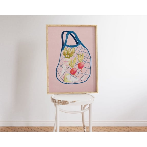 Food Illustration Wall Art, Colorful Wall Art, Radishes Wall Art, Acrylic Art, Art, Dining Room, Kitchen Art Print, Vegetable Wall Art, Modern Wall Decor, 8x12 UNFRAMED