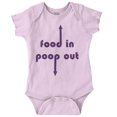 thumbnail image 1 of Food In Poop Out Funny Hungry Baby Romper Boys or Girls Infant Baby Brisco Brands 6M, 1 of 7